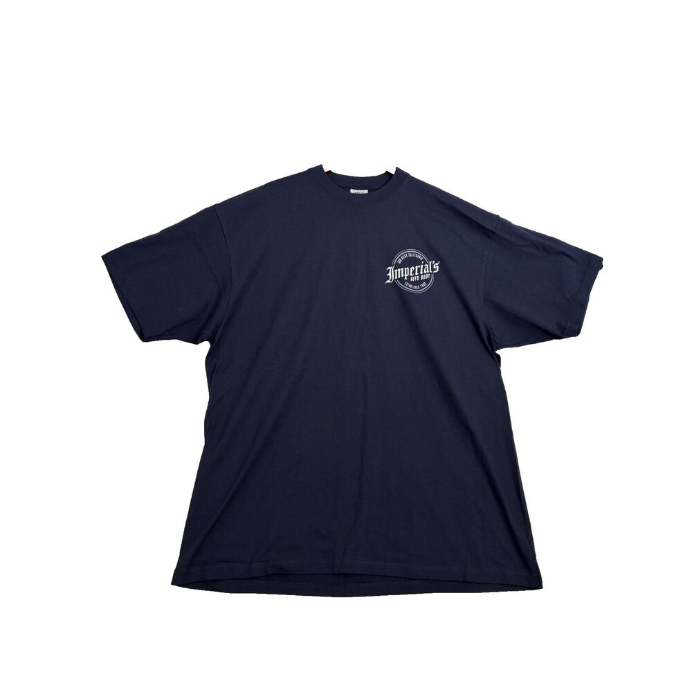 Shaka Wear Imperial's Auto Body T Shirt Men's 3XL Navy Blue Heavyweight Cotton